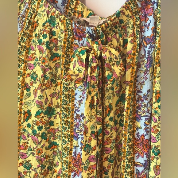 Easel Boho Cottagecore Floral Off-Shoulder Maxi Dress Size L - Picture 8 of 12